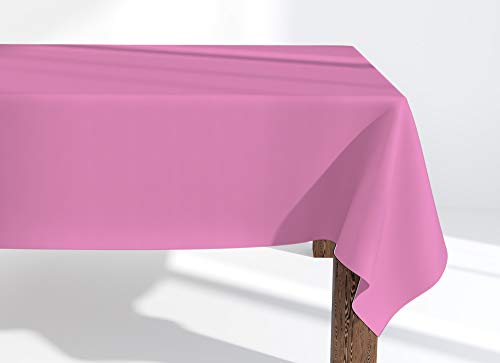 Market-Alley Tischdecke Tischwäsche Pflegeleicht Tischtuch Tischdekoration Tafeltuch Uni einfarbig rechteckig (108 Rosa ; 110cm x 110cm) von Market-Alley