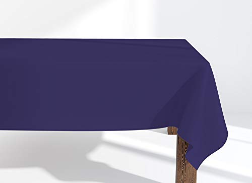 Market-Alley Tischdecke Tischwäsche Pflegeleicht Tischtuch Tischdekoration Tafeltuch Uni einfarbig rechteckig (115 Marineblau ; 130cm x 180cm) von Market-Alley