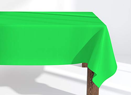 Market-Alley Tischdecke Tischwäsche Pflegeleicht Tischtuch Tischdekoration Tafeltuch Uni einfarbig rechteckig (117 Grün ; 140cm x 200cm) von Market-Alley