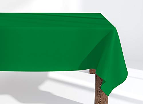 Market-Alley Tischdecke Tischwäsche Pflegeleicht Tischtuch Tischdekoration Tafeltuch Uni einfarbig rechteckig (118 Grasgrün ; 140cm x 240cm) von Market-Alley