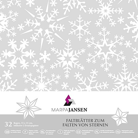 Transparentpapier-Faltblätter "Schneeflocke", 15 x 15 cm, 32 Blatt Transparentpapier-Faltblätter "Schneeflocke", 15 x 15 cm, 32 Blatt von Marpa Jansen