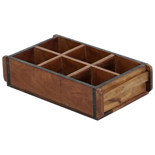 Marrakesch Vintage Deko Aufbewahrungsbox Organizer mit 6 Fächer 42cm | Sortierbox Unikat -3- aus Altholz für Stifte & Schminke auf Schreibtisch & Schminktisch | Antike Ziegelform als Ordnungsboxen Marrakesch Vintage Deko Aufbewahrungsbox Organizer mit 6 Fächer 42cm | Sortierbox Unikat -3- aus Altholz für Stifte & Schminke auf Schreibtisch & Schminktisch | Antike Ziegelform als Ordnungsboxen von Marrakesch Orient & Mediterran Interior