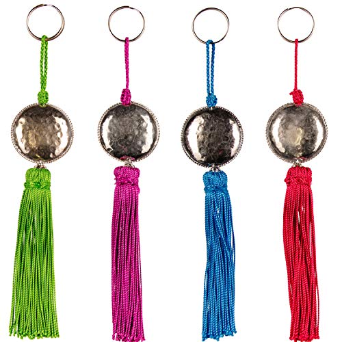 4er Set Orientalische Schlüsselanhänger 18cm (1) | Marokkanische Christbaumschmuck als Dankeschön Geschenke | Quasten mit Schlüsselring als Taschenanhänger Deko Anhänger für Auto Handy Rucksack 4er Set Orientalische Schlüsselanhänger 18cm (1) | Marokkanische Christbaumschmuck als Dankeschön Geschenke | Quasten mit Schlüsselring als Taschenanhänger Deko Anhänger für Auto Handy Rucksack von Marrakesch Orient & Mediterran Interior