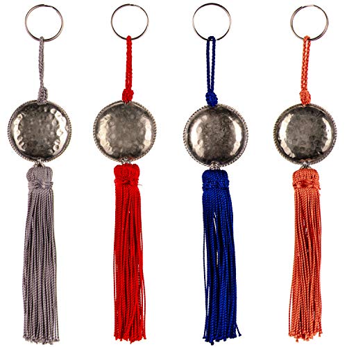 4er Set Orientalische Schlüsselanhänger 18cm (2) | Marokkanische Christbaumschmuck als Dankeschön Geschenke | Quasten mit Schlüsselring als Taschenanhänger Deko Anhänger für Auto Handy Rucksack 4er Set Orientalische Schlüsselanhänger 18cm (2) | Marokkanische Christbaumschmuck als Dankeschön Geschenke | Quasten mit Schlüsselring als Taschenanhänger Deko Anhänger für Auto Handy Rucksack von Marrakesch Orient & Mediterran Interior