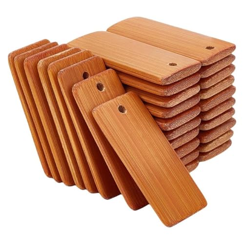 Marran 120 Stück Holzetiketten mit rechteckiger Gravur, natürliches Holzetikett für Weinflaschen Marran 120 Stück Holzetiketten mit rechteckiger Gravur, natürliches Holzetikett für Weinflaschen von Marran