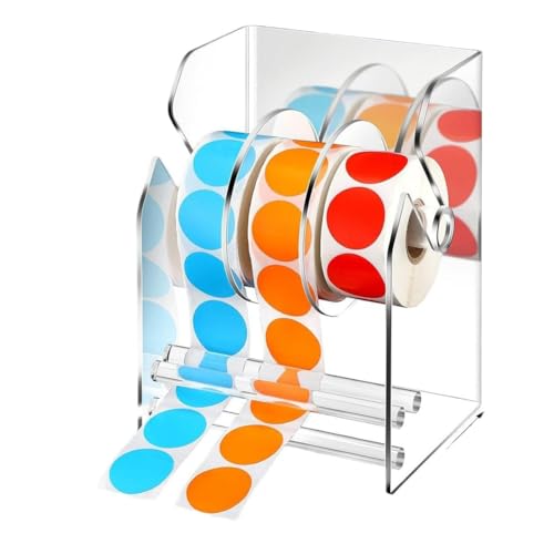 Marran Verstellbarer Etikettenspender, Acryl-Stickerrollenhalter, Etikettenhalter, transparenter Etikettenhalter Marran Verstellbarer Etikettenspender, Acryl-Stickerrollenhalter, Etikettenhalter, transparenter Etikettenhalter von Marran