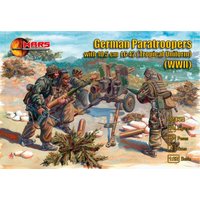 German Paratroopers with 10.5cm LG42 (Tropical Uniform) WWII von Mars Figures