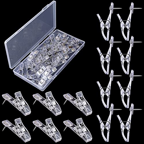 30 Stück Push Pin Clips Kunststoff Büroklammern mit Pins für Kork Board und Fotowand Keine Löcher Mini Clips Thumbtack Pinnnadeln für Papier Weihnachten Anhänger Dekoration Werkzeuge (transparent) 30 Stück Push Pin Clips Kunststoff Büroklammern mit Pins für Kork Board und Fotowand Keine Löcher Mini Clips Thumbtack Pinnnadeln für Papier Weihnachten Anhänger Dekoration Werkzeuge (transparent) von Marspark