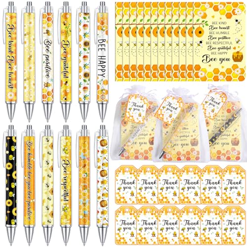 Marspark 48 Stück Bienen-Partygeschenke, Notizbücher, Geschenke mit inspirierenden Kugelschreibern, Dankeskarten und Organza-Beuteln, Honigbiene, Babyparty, Geschenke zum ersten Bienentag, Geburtstag Marspark 48 Stück Bienen-Partygeschenke, Notizbücher, Geschenke mit inspirierenden Kugelschreibern, Dankeskarten und Organza-Beuteln, Honigbiene, Babyparty, Geschenke zum ersten Bienentag, Geburtstag von Marspark