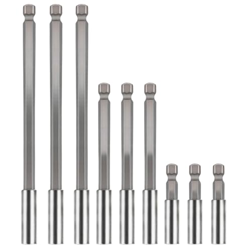 Marsred 9 stück Magnetische Bit Verlängerung,1/4" Hex-Shank Bithalter Lang,5cm/10cm/15cm Akkuschrauber Halterung,Bitverlängerung für elektrische Schlagschrauber Marsred 9 stück Magnetische Bit Verlängerung,1/4" Hex-Shank Bithalter Lang,5cm/10cm/15cm Akkuschrauber Halterung,Bitverlängerung für elektrische Schlagschrauber von Marsred