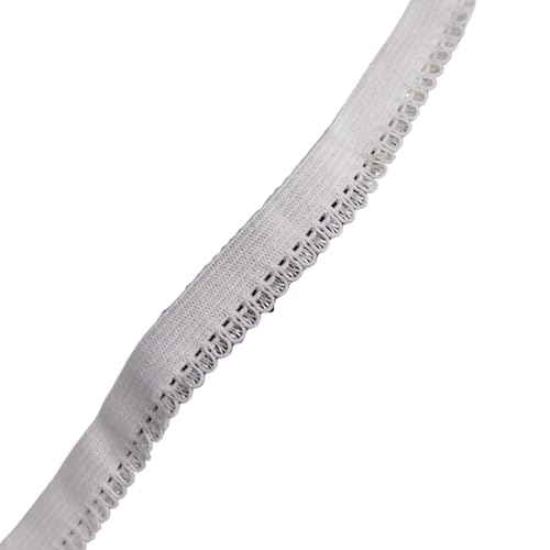 22 Meter x 1 cm breite Picot-Rand, elastisches Material zum Nähen (weiß) von Marsrut