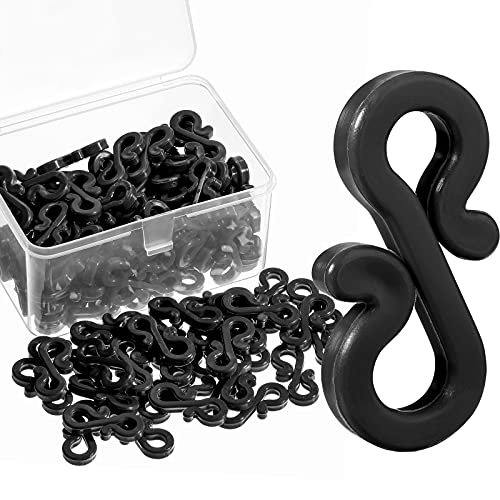 Marsui 120 Stücke Weihnachten Licht Clips Outdoor Dachrinnen Haken Wetterfeste Outdoor Lichter Klammer Feiertag Licht Clips für Weihnachten Dekoration Lichterketten (Schwarz, 120 Stücke) von Marsui