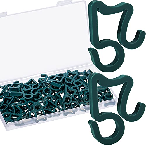Marsui Weihnachten Licht Clips Outdoor Dachrinnen Haken Wetterfeste Outdoor Lichter Klammer Feiertag Licht Clips für Weihnachten Dekoration (60, Grün) von Marsui