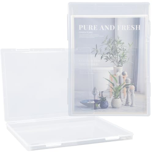 Marte Vanci Archivbox A4 Kunststoff, Aufbewahrungsboxen Durchsichtige, A4 Aktenbox Tragbare Dokumentenbox Organizer für Dokumente, Papier, Fotos, Briefe,Sammelalben, Künstlerbedarf, Puzzle 2 Stück von Marte Vanci