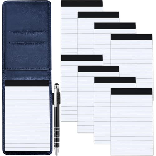 Marte Vanci Notizbuch Klein, Mini Notizblock Set A7 Halter PU Leder mit 8 Stück Notizblock 60 Blatt Notizzettel Nachfülleinlagen und Metall Stift für To Do Listen Journal Notizen Schreiben Marte Vanci Notizbuch Klein, Mini Notizblock Set A7 Halter PU Leder mit 8 Stück Notizblock 60 Blatt Notizzettel Nachfülleinlagen und Metall Stift für To Do Listen Journal Notizen Schreiben von Marte Vanci