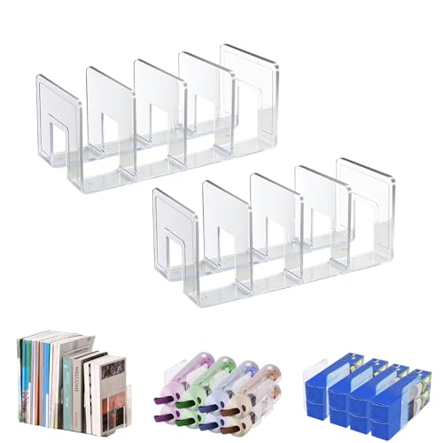 Marte Vanci Zeitschriftenhalter aus Acryl, 4 Fächer, Schreibtisch-Aktenordner, Organizer, Bücherregal, Aktenordner, transparent, 2 Stück Marte Vanci Zeitschriftenhalter aus Acryl, 4 Fächer, Schreibtisch-Aktenordner, Organizer, Bücherregal, Aktenordner, transparent, 2 Stück von Marte Vanci