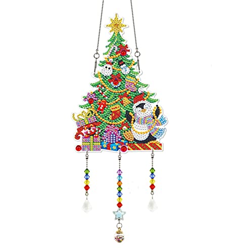 5D Diamond Painting Bilder Wandbehang, DIY Diamant Painting Kranz,Türkranz Weihnachten Strass Kristall Malerei Anhänger für Weihnachten Deko (B) von Martin Kench