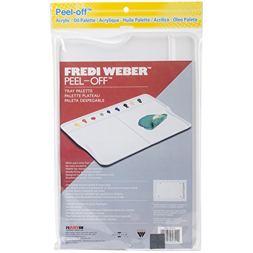 Martin Universal Design Mijello Fredi 92-AP3010 Peel-Off-Palette für Öl- und Acrylfarben, 32,4 cm L x 22,5 cm B x 0,7 cm H, je 1 Stück von Martin Universal Design