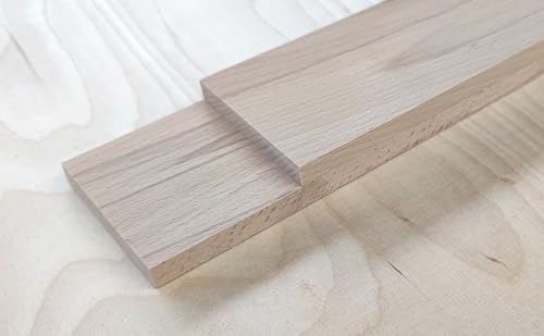 2 Leisten 40mm breit, Schlagleisten Kernbuche massiv. Holzleisten Kanthölzer Holzriegel. 12mm stark. (30cm lang) von Martin Weddeling