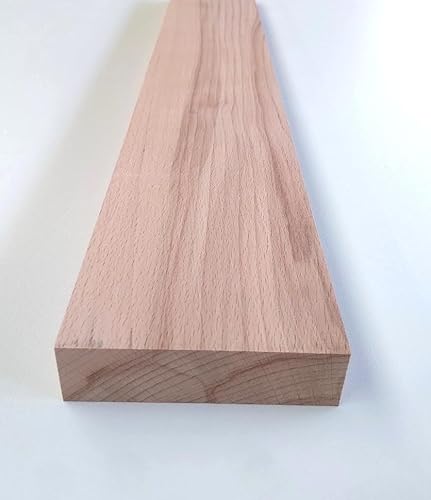 Martin Weddeling Kernbuche Holzleisten, 70mm breit, 23mm stark, Massivholz Kanthölzer, Naturfarben (25cm lang) von Martin Weddeling