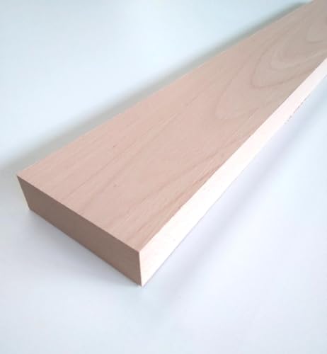 Martin Weddeling10 Stück Bastellholz. Buche Holzleisten, 80mm breit, 23mm stark, Massivholz Kanthölzer, Naturfarben (110cm lang) von Martin Weddeling