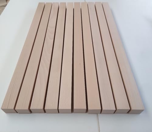 Massivholz Buche Kantholz, 45x45mm, 10 Stück, Verschiedene Längen (15cm lang) von Martin Weddeling