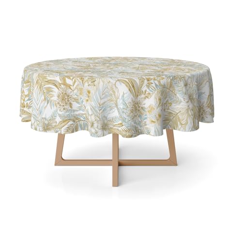 Martina Home Harzbeschichtete Tischdecke Donau, rund, 140 cm, Golden von Martina Home