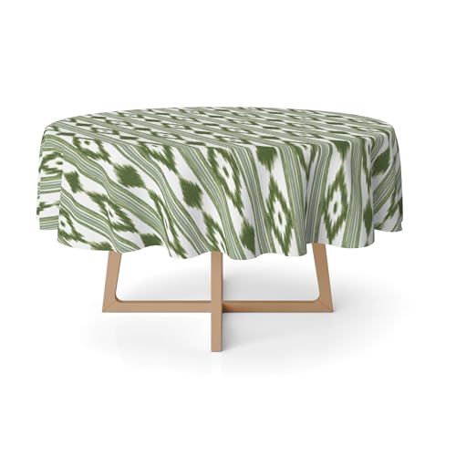 Martina Home Harzbeschichtete Tischdecke Inseln, rund, 140 cm, Grün von Martina Home