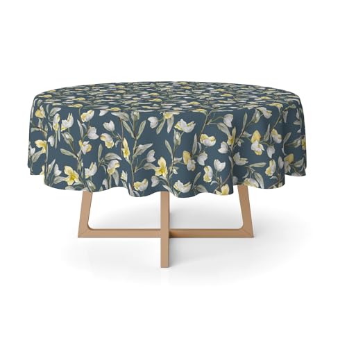 Martina Home Harzbeschichtete Tischdecke Olga, rund, 140 cm, Blau Martina Home Harzbeschichtete Tischdecke Olga, rund, 140 cm, Blau von Martina Home