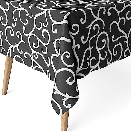 Martina Home Harzbeschichtete Tischdecke Loiret, 260 x 140 cm, Schwarz von Martina Home