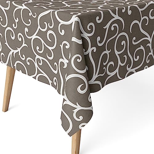 Martina Home Harzbeschichtete Tischdecke Loiret, 200 x 140 cm, Leinenfarben von Martina Home