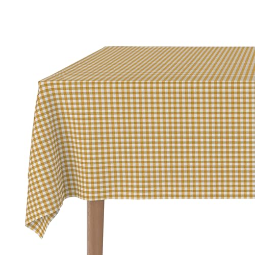 Martina Home Tischdecke mit Teflonbeschichtung Petit Vichy, 300 x 140 cm, Goldfarben von Martina Home