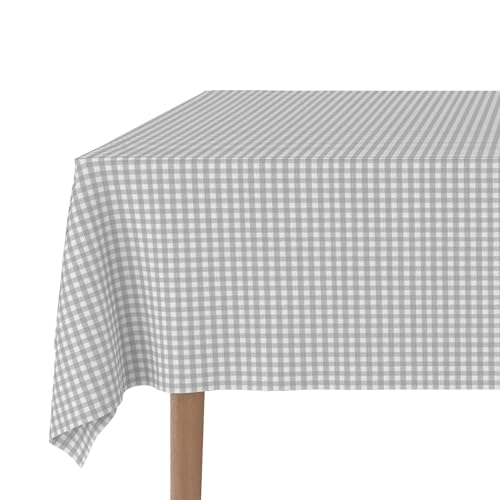 Martina Home Tischdecke mit Teflonbeschichtung Petit Vichy, 260 x 140 cm, Hellgrau von Martina Home