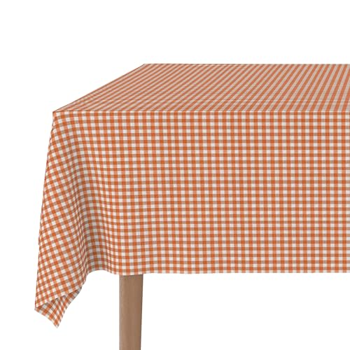 Martina Home Tischdecke mit Teflonbeschichtung Petit Vichy, 300 x 140 cm, Orange von Martina Home