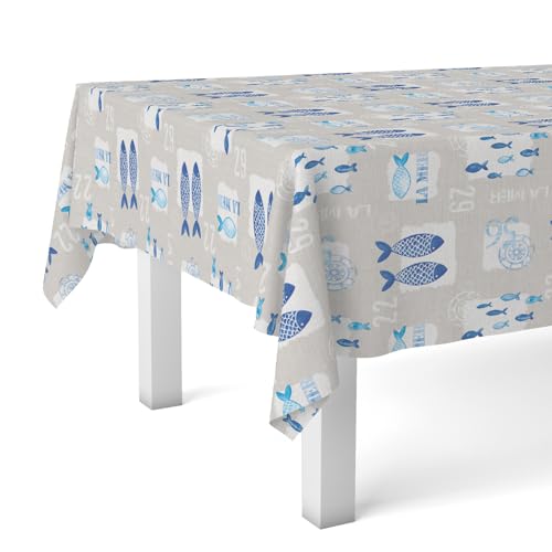 Martina Home Tischdecke, Wachstuch Fish, einzigartig, 180 x 140 cm Martina Home Tischdecke, Wachstuch Fish, einzigartig, 180 x 140 cm von Martina Home