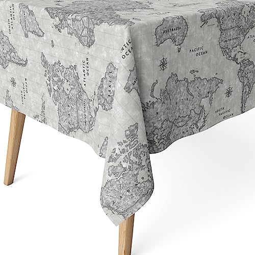 Martina Home Harzbeschichtete Tischdecke Weltkarte, 220 x 140 cm, Grau Martina Home Harzbeschichtete Tischdecke Weltkarte, 220 x 140 cm, Grau von Martina Home