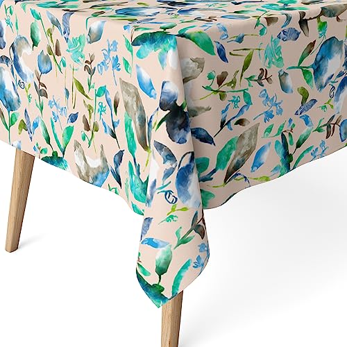 Martina Home Harzbeschichtete Tischdecke Aquarell, 180 x 140 cm, Blau von Martina Home