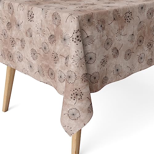 Martina Home Harzbeschichtete Tischdecke Löwenzahn, 300 x 140 cm, Braun von Martina Home