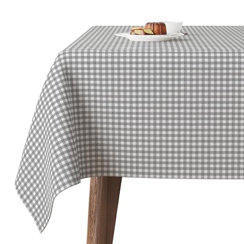 Martina Home Tischdecke mit Teflonbeschichtung Petit Vichy, 140 x 140 cm, Hellgrau von Martina Home