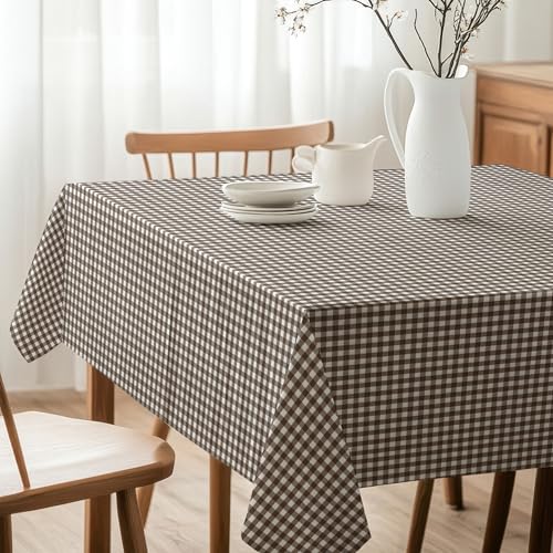 Martina Home Tischdecke mit Teflonbeschichtung Petit Vichy, 240 x 140 cm, Braun von Martina Home