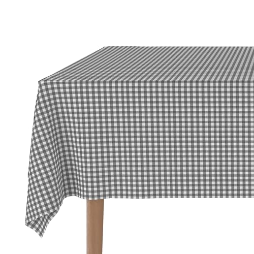 Martina Home Tischdecke mit Teflonbeschichtung Petit Vichy, 300 x 140 cm, Dunkelgrau von Martina Home