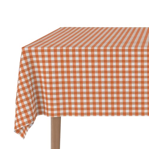 Martina Home Tischdecke mit Teflonbeschichtung Vichy, 240 x 140 cm, Orange von Martina Home