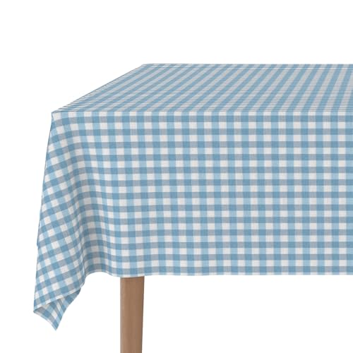 Martina Home - Vichy Teflon-Tischdecke - Blau - 250x140 cm von Martina Home