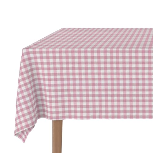 Martina Home – Vichy Teflon-Tischdecke – Rosa – 260 x 140 cm von Martina Home