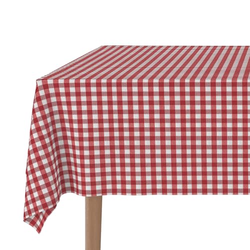Martina Home - Vichy Teflon-Tischdecke - Rot - 260x140 cm von Martina Home