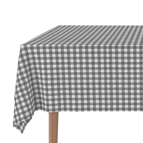 Martina Home – Vichy Teflon-Tischdecke – Dunkelgrau – 240 x 140 cm von Martina Home