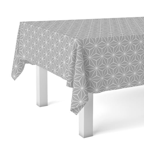 Martina Home Wachstuchtischdecke Polygon, 100 x 140 cm, Grau von Martina Home