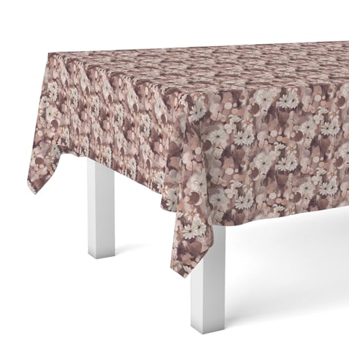 Tischdecke, Wachstuch, 260 x 140 cm, Braun von Martina Home