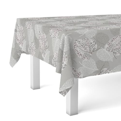 Wachstuch-Tischdecke, SIL, 260 x 140 cm, Grau von Martina Home