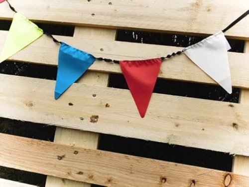 Wimpelkette Girlande wetterfestem Zeltstoff, 3m Mini Wimpel Girlande Bunte Wimpelkette, farbenfrohe Wimpeln für Draußen Party 22.075 Wimpelkette Girlande wetterfestem Zeltstoff, 3m Mini Wimpel Girlande Bunte Wimpelkette, farbenfrohe Wimpeln für Draußen Party 22.075 von Martinshof